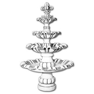 Springbrunnen mit vier Ringen aus Stein